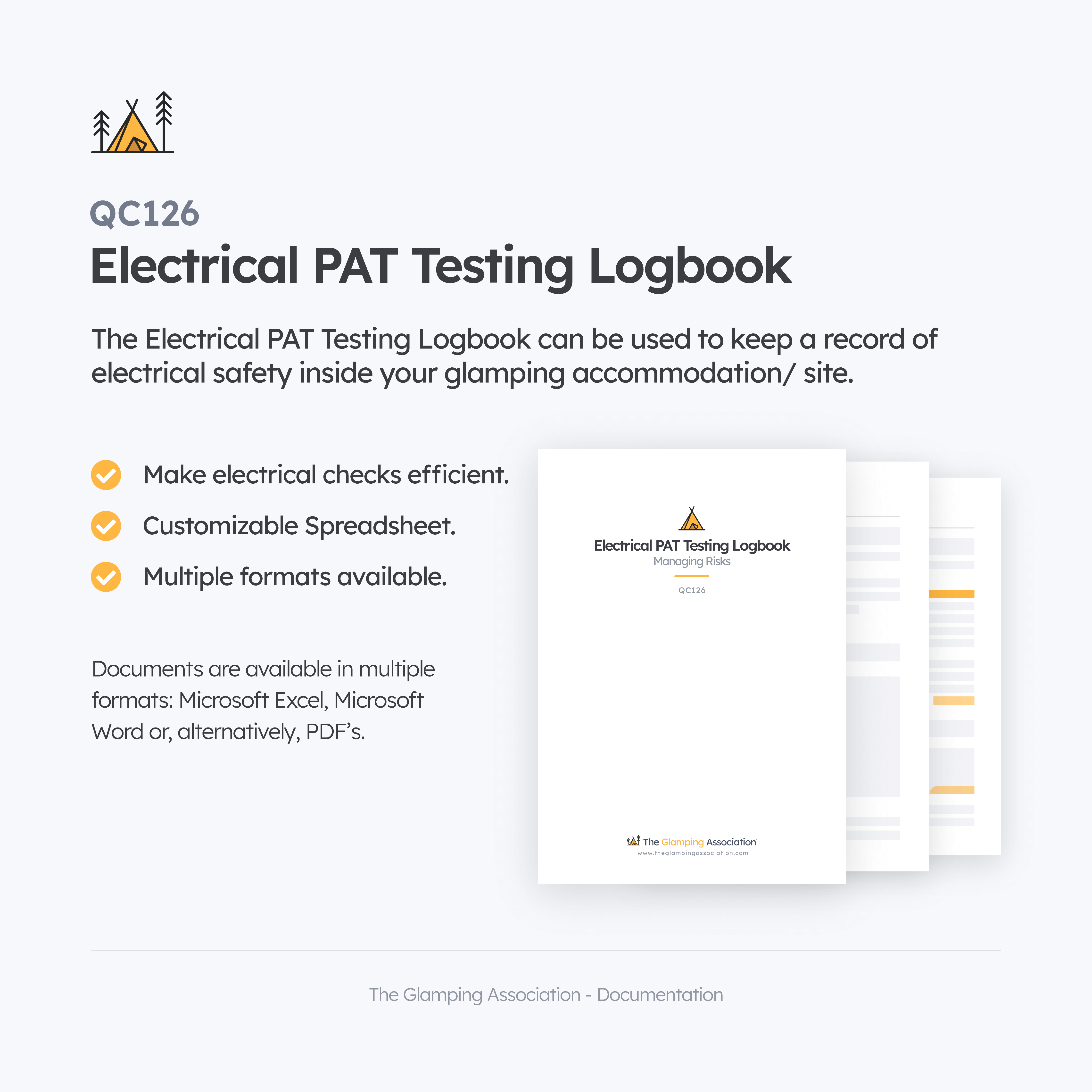 ELECTRICAL PAT TESTING LOGBOOK Electrical PAT Testing Logbook QC126